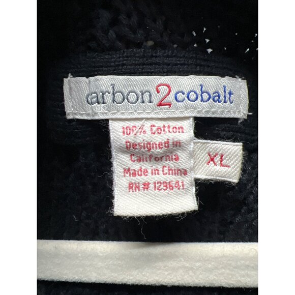 Carbon2Cobalt Black Heavy Cablenet Side Button Sweater - Picture 4 of 6
